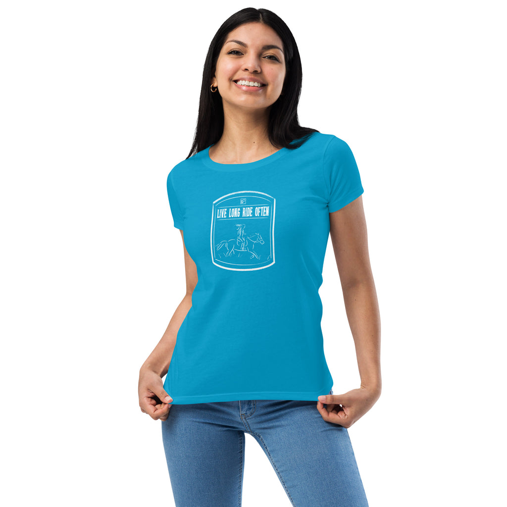 Live long Ride Often (Horse) Women’s fitted t-shirt